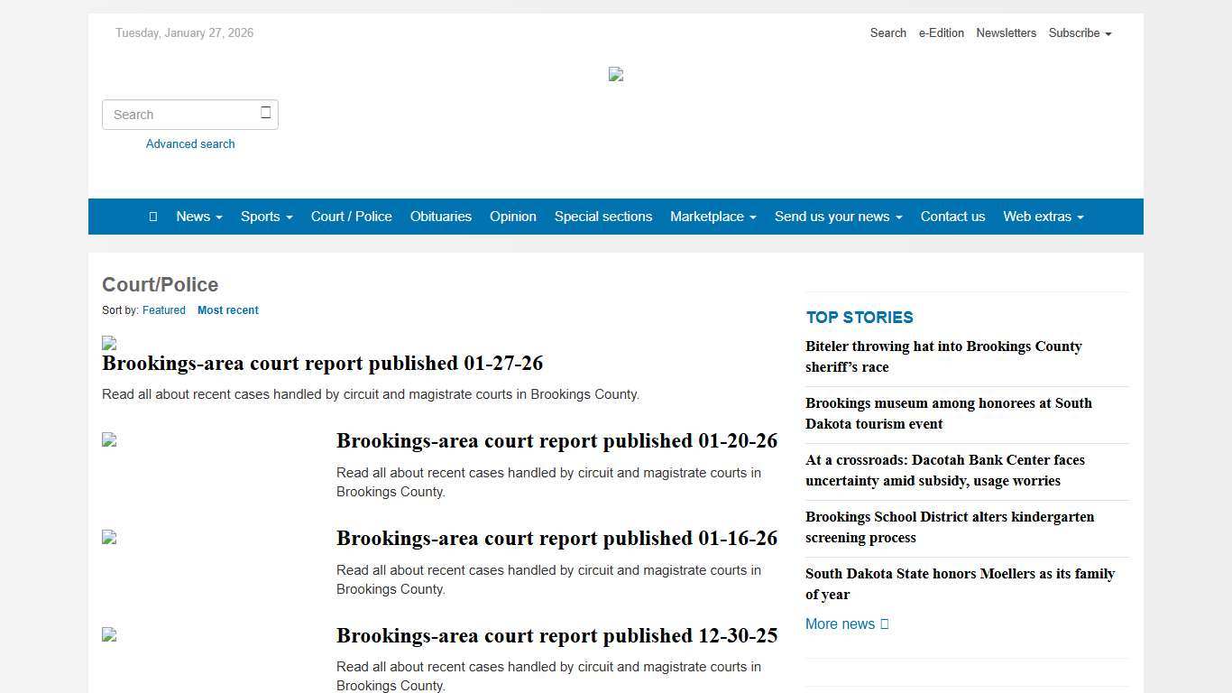 Court/Police - Brookings Register